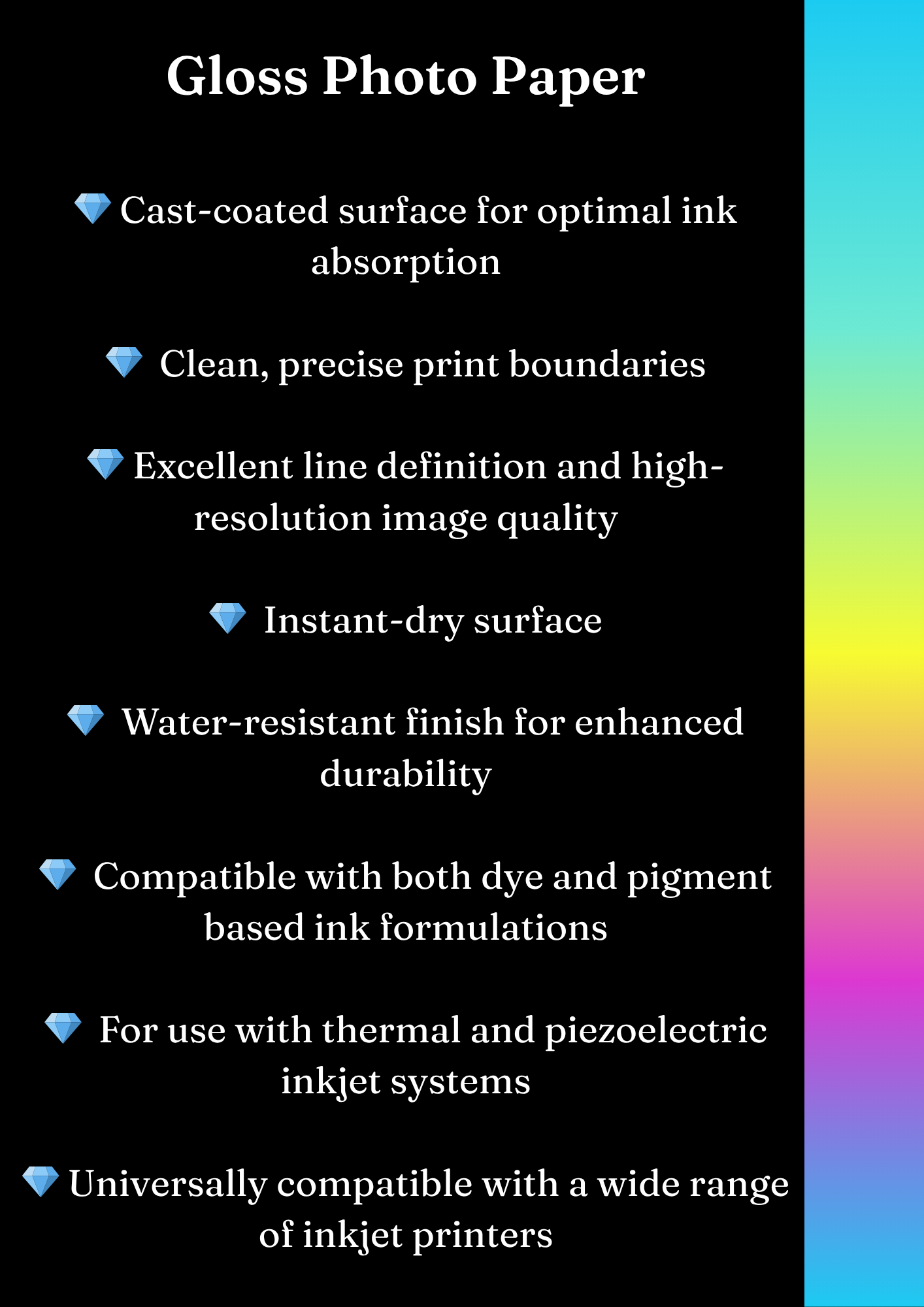 Black Diamond 155Gsm Double Sided Gloss.